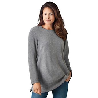 Woman Within Plus Size Sherpa Sweatshirt