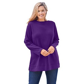 Woman Within Plus Size Sherpa Sweatshirt
