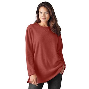 Woman Within Plus Size Sherpa Sweatshirt