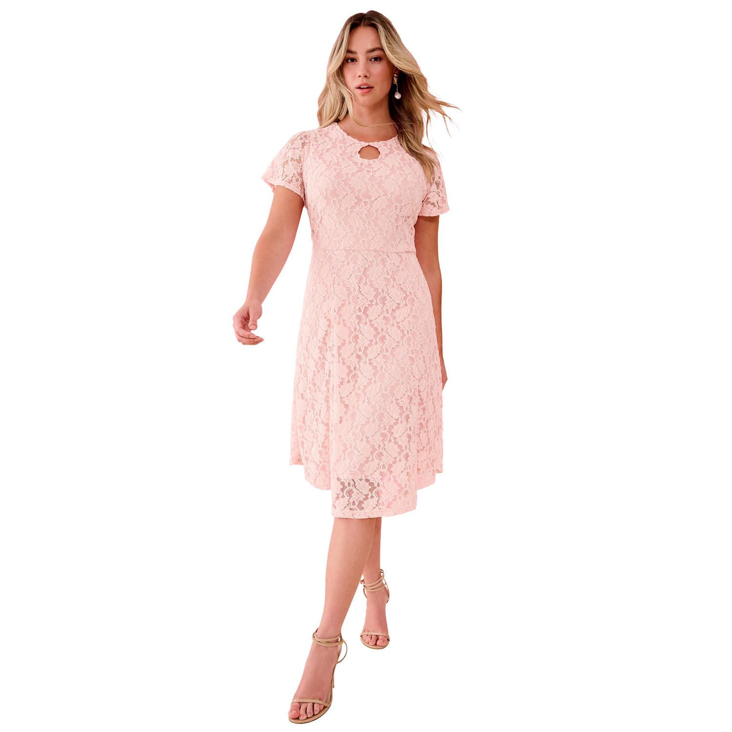 Женские платья Roaman's Plus Size Keyhole Lace Dress