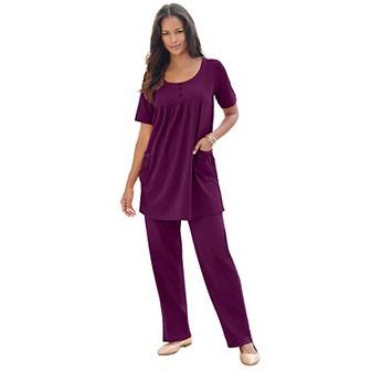 Roaman's Women's Plus Size Plus Size Two Pocket Soft Knit Swing Tunic