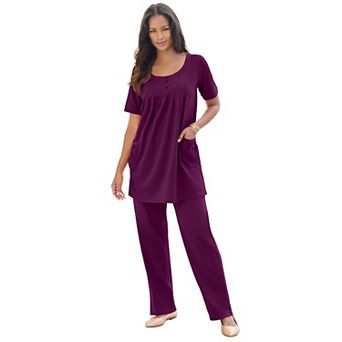 Roaman's Women's Plus Size Two Pocket Soft Knit Tunic