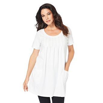Roaman's Women's Plus Size Two Pocket Soft Knit Tunic