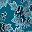 Teal Rose Floral