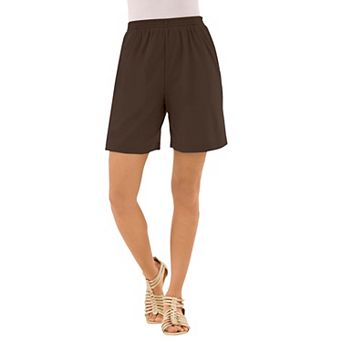 Roaman's Women's Plus Size Petite Plus Size Soft Knit Pull-On Short