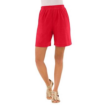 Roaman's Women's Plus Size Petite Plus Size Soft Knit Pull-On Short