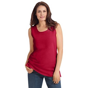 Woman Within Plus Size Petite Perfect Scoopneck Tank