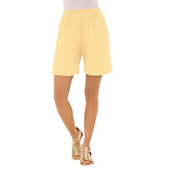 Roaman's Women's Plus Size Plus Size Soft Knit Pull-On Short