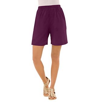 Roaman's Women's Plus Size Plus Size Soft Knit Pull-On Short