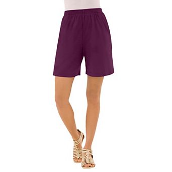Roaman's Women's Plus Size Soft Knit Pull-On Short
