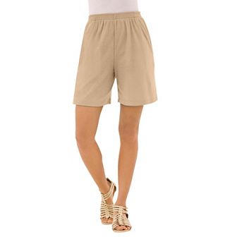 Roaman's Women's Plus Size Plus Size Soft Knit Pull-On Short
