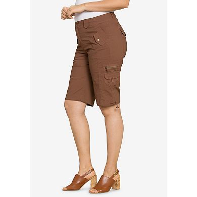 Roaman's Women's Plus Size Cargo Shorts