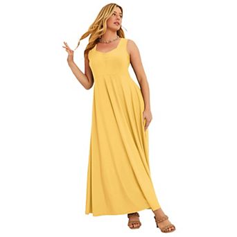 June & Vie Women's Plus Size Sleeveless Sweetheart Dress