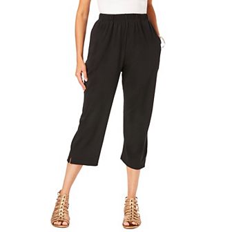 Roaman's Women's Plus Size Plus Size Soft Knit Pull-On Capri Pant