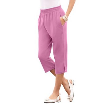 Roaman's Women's Plus Size Plus Size Soft Knit Pull-On Capri Pant