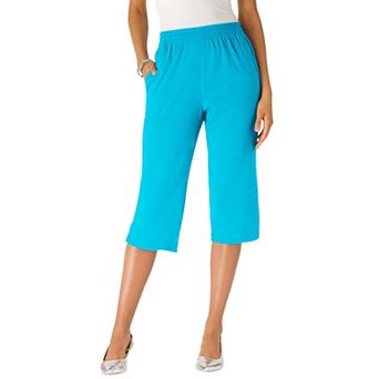 Roaman's Women's Plus Size Soft Knit Pull-On Capri Pant