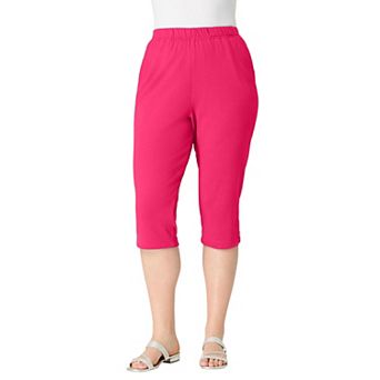 Roaman's Women's Plus Size Soft Knit Pull-On Capri Pant