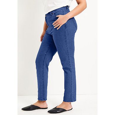 June & Vie Women's Plus Size June Fit Straight-Leg Jeans