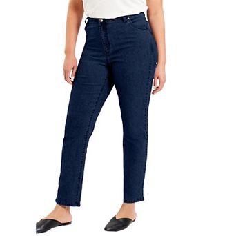June + Vie Women's Plus Size June Fit Straight-leg Jeans
