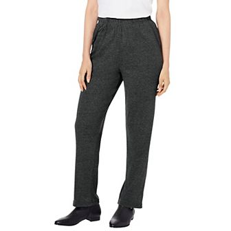 Roaman's Women's Plus Size Plus Size Straight Leg Soft Knit Pull On Pant