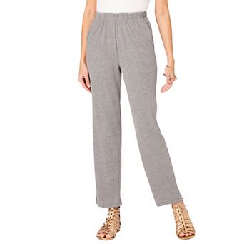 Roaman's Women's Plus Size Plus Size Straight Leg Soft Knit Pull On Pant