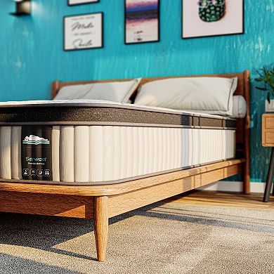 Serweet 12 Inch Memory Foam Hybrid Mattress Pocket Spring Mattress In A Box