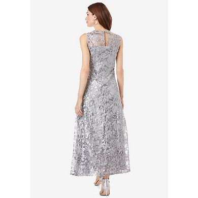 Roaman's Women's Plus Size Embellished Gown With Shawl