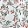Ivory Leaf Print