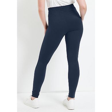 June + Vie Women's Plus Size Classic Ankle Legging