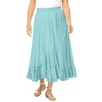 Roaman's Women's Plus Size Plus Size French Skirt