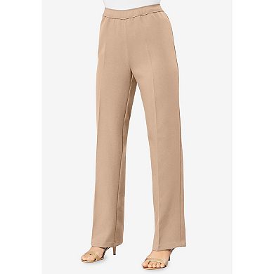 Roaman's Women's Plus Size Wide Leg Bend Over Pant