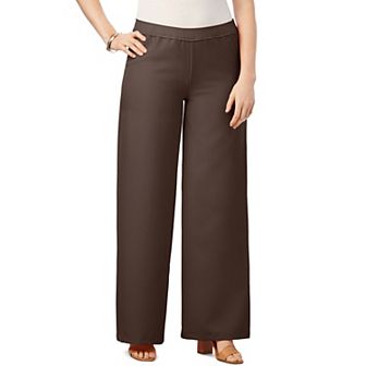 Roaman's Women's Plus Size Plus Size Wide Leg Bend Over Pant