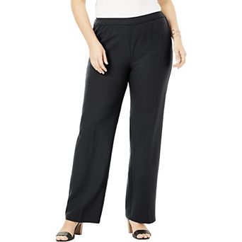 Roaman's Women's Plus Size Plus Size Wide Leg Bend Over Pant