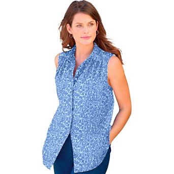 Roaman's Women's Plus Size Kate Sleeveless Shirt