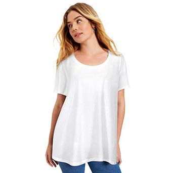 June + Vie Women's Plus Size Short-Sleeve Swing One + Only Tee