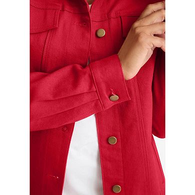 Jessica London Women's Plus Size Long Denim Jacket