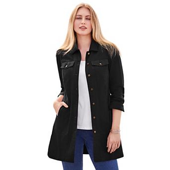 Jessica London Women's Plus Size Long Denim Jacket