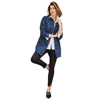 Jessica London Women's Plus Size Long Denim Jacket