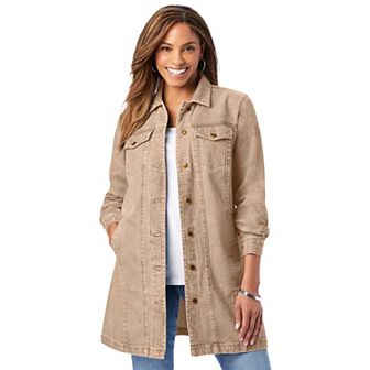 Jessica London Women's Plus Size Long Denim Jacket
