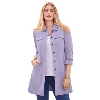 Jessica London Women's Plus Size Long Denim Jacket