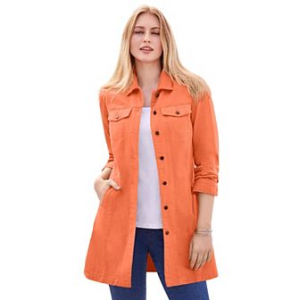 Jessica London Women's Plus Size Long Denim Jacket