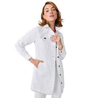 Jessica London Women's Plus Size Long Denim Jacket
