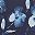 Navy Iris Floral