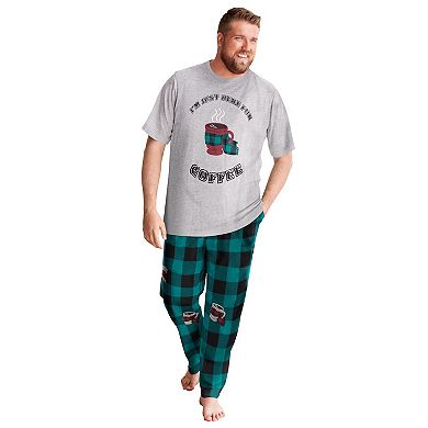 Kingsize Men's Big & Tall Lightweight Cotton Novelty Pj Set