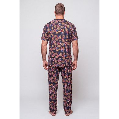 Kingsize Men's Big & Tall Lightweight Cotton Novelty Pj Set