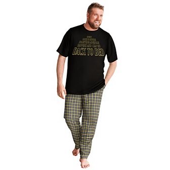 Kingsize Men's Big & Tall Lightweight Cotton Novelty Pj Set