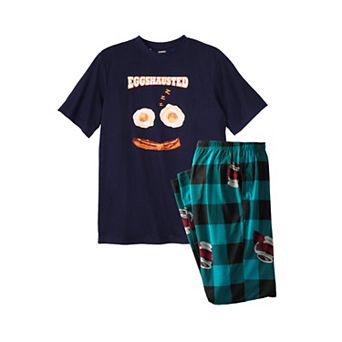 KingSize Men's Big & Tall Lightweight Cotton Novelty PJ Set