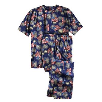 KingSize Men's Big & Tall Lightweight Cotton Novelty PJ Set
