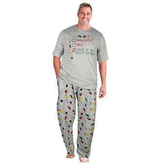 Kingsize Men's Big & Tall Lightweight Cotton Novelty Pj Set