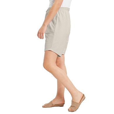 June & Vie Women's Plus Size French Terry Shorts